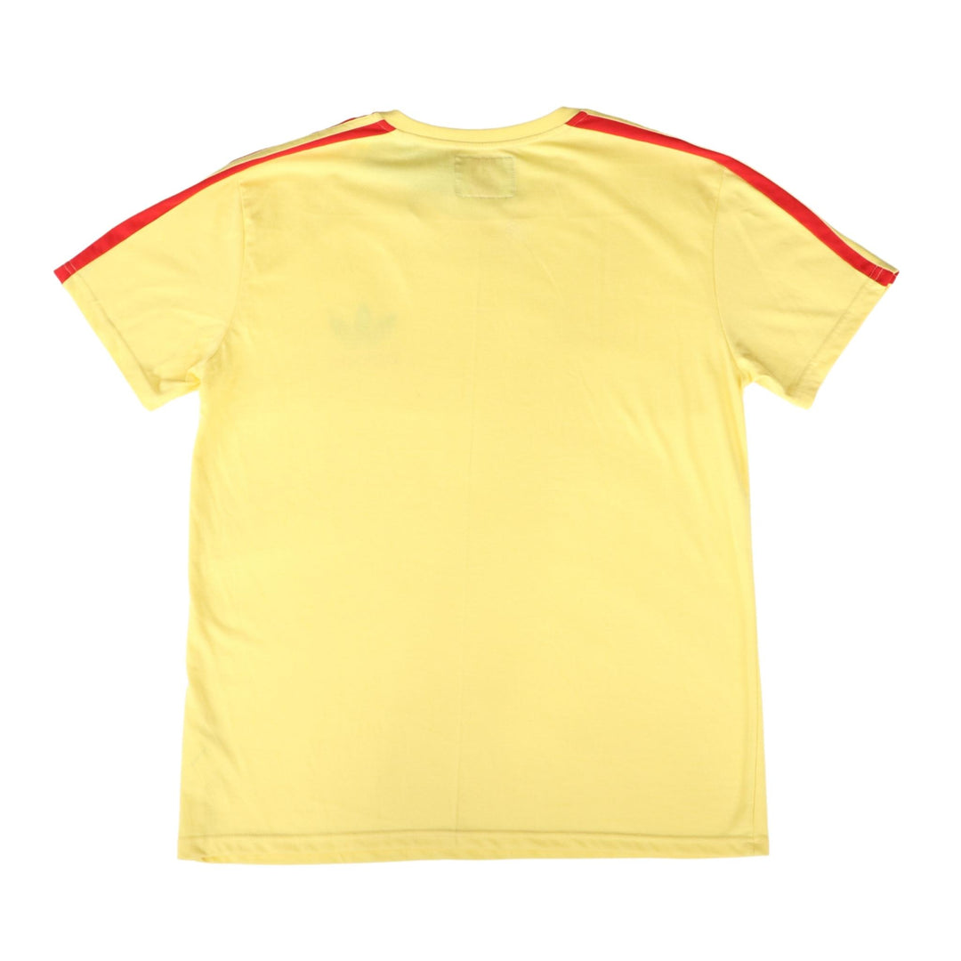 Adidas Yellow/Red Shoulder Striped Tshirt