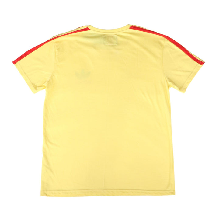 Adidas Yellow/Red Shoulder Striped Tshirt