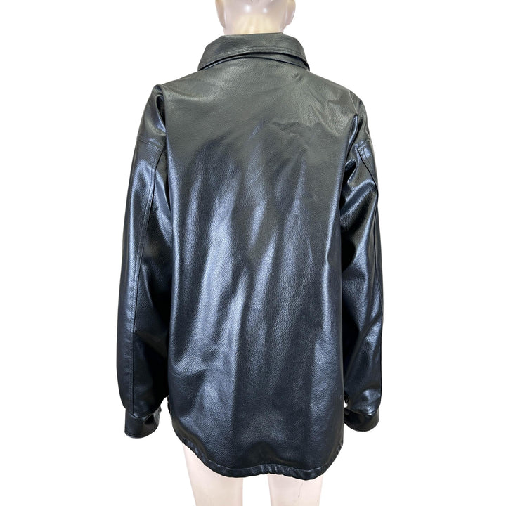 Gap Black Leather Winter Jacket