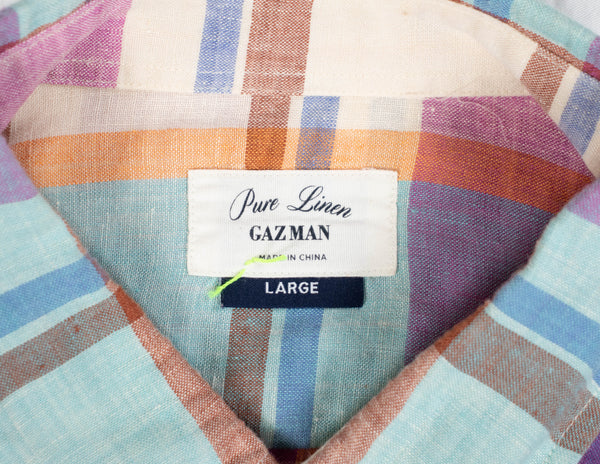 Gazman Checkered Rainbow Shirt - Size L