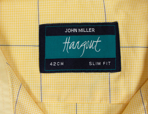 John Miller Yellow Stripe Shirt Size -42cm