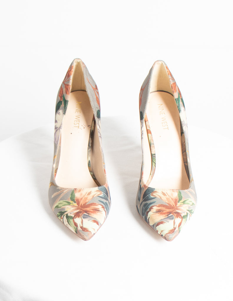 Buy Ted Baker White Floral Print Heels Online - 577751 | The Collective