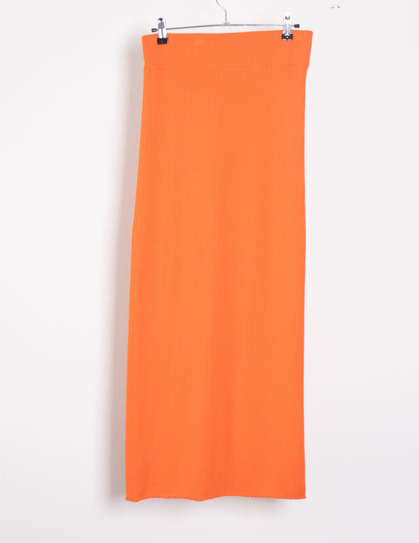 Glassons Bright Orange Knit Skirt-Size XS