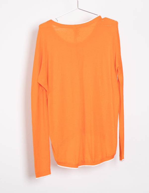 Style Laundry Tequila Orange Knit Long Sleeve Top - Size S