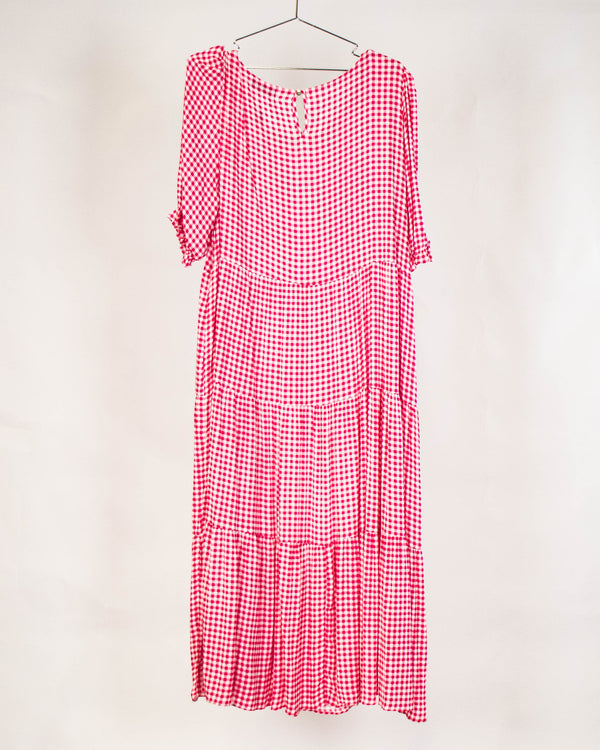 Ebby and I Pink & White Checkered Dress - Size 18