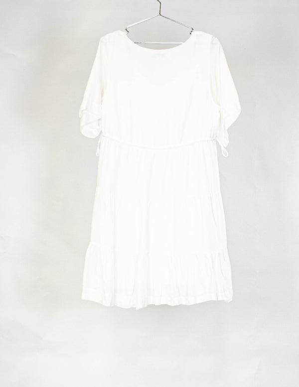 Country Road White Ruching  Dress - Size 10