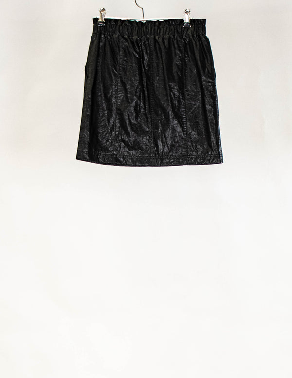 Decjuba Kids Peyton Black PU Skirt - Size L