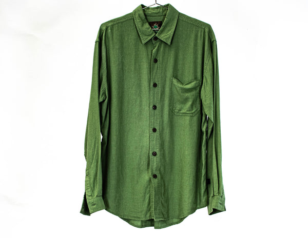 Hemp Green Button Up Shirt - Size M