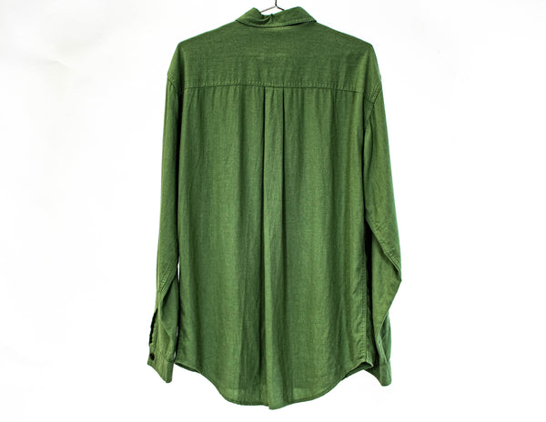 Hemp Green Button Up Shirt - Size M
