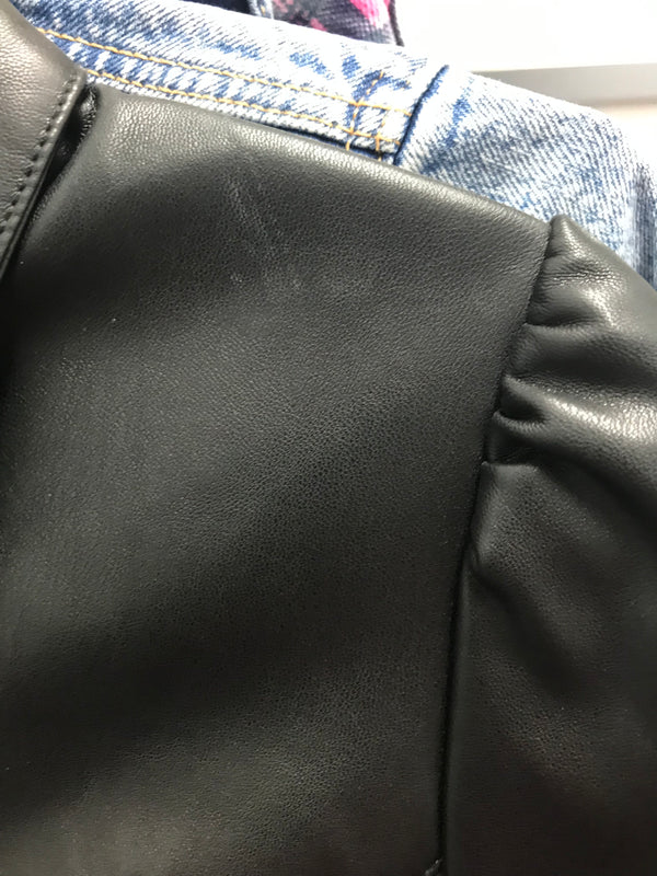 Nobody's Child Black Faux Leather Dress - Size 10