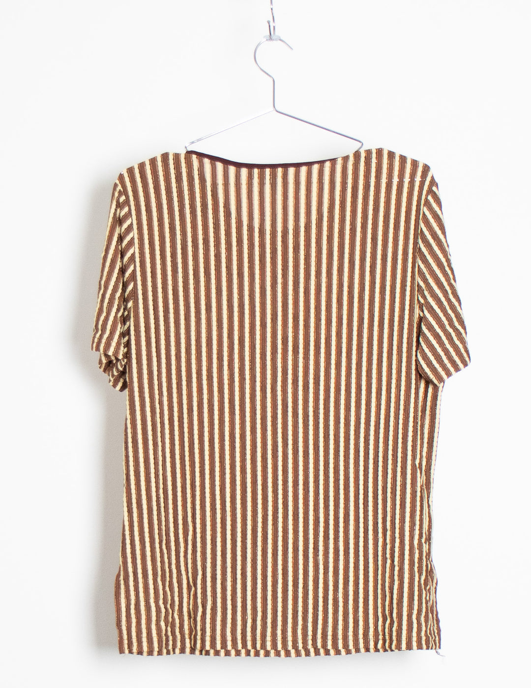 L.Linda Vintage Brown/Beige Top - Size 14