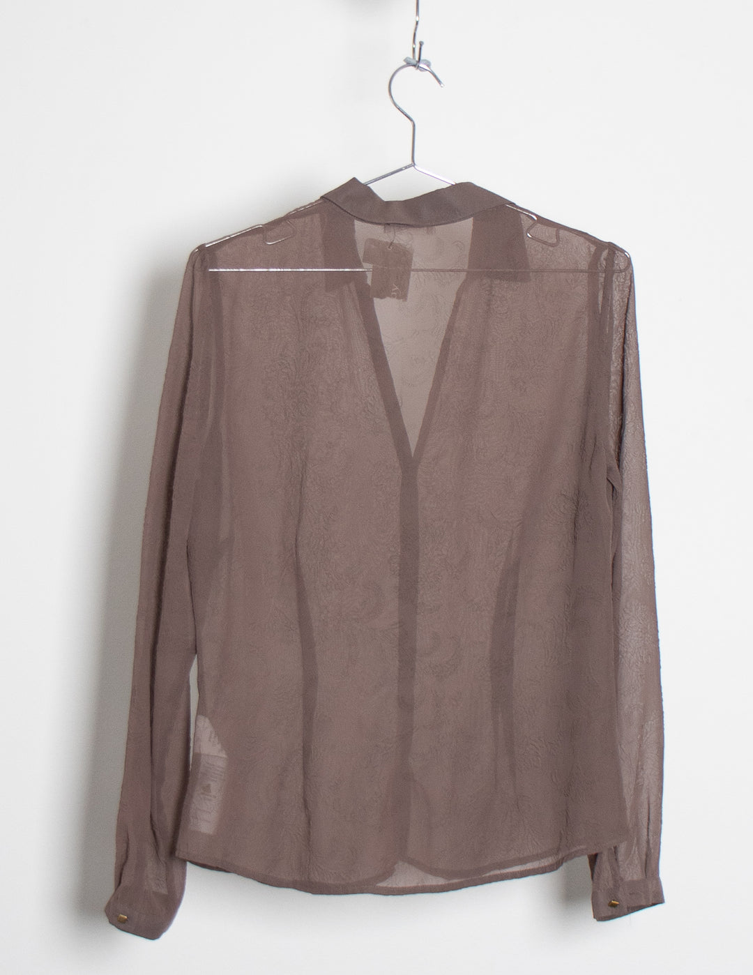 Orsay Brown Sheer Top - Size 40