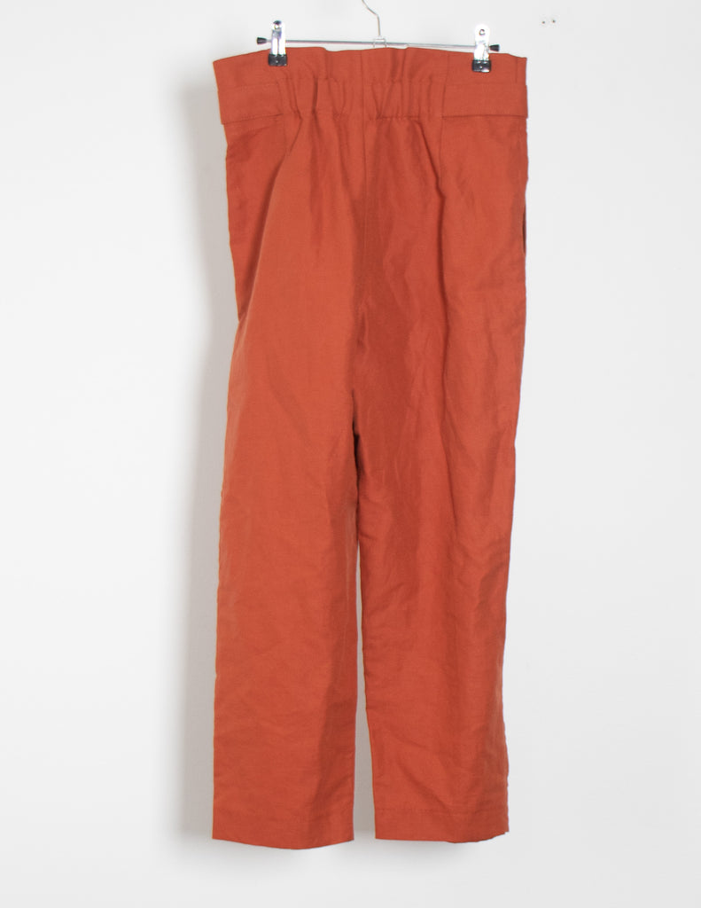 Closet Paper Bag Trousers With Belt