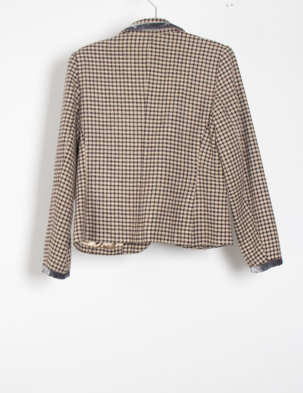Vintage Brown Checkered Blazer - Size M