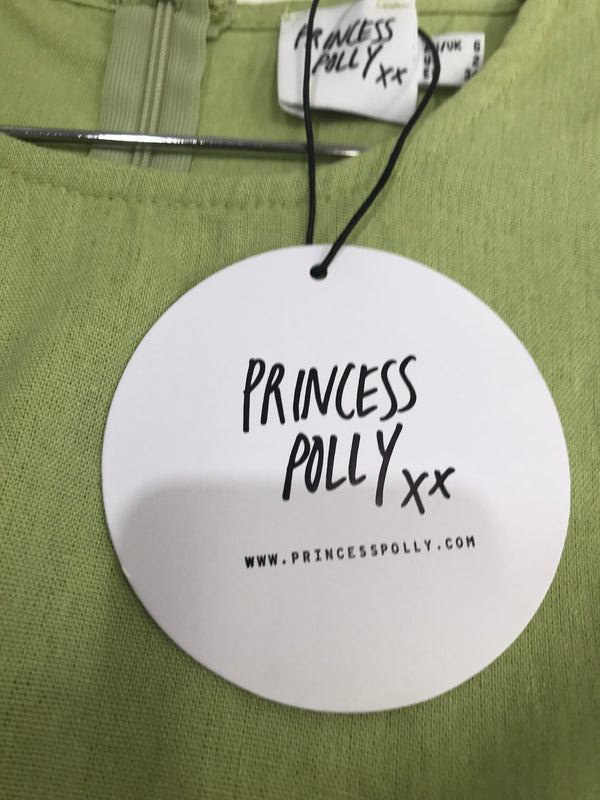 Princess Polly Green Mini Dress - Size 6