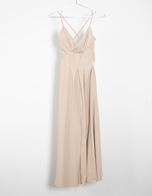 Thanne Taupe Pippia Dress