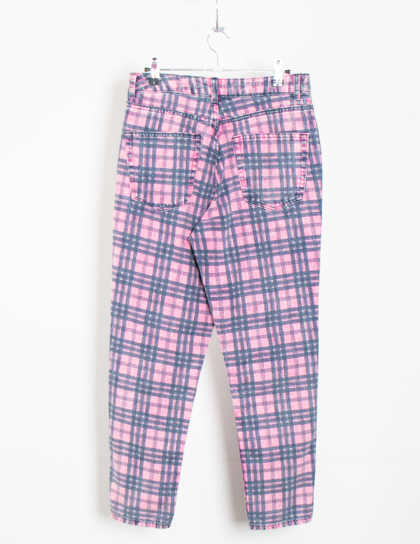 Topshop Pink/Blue Pants - Size 28