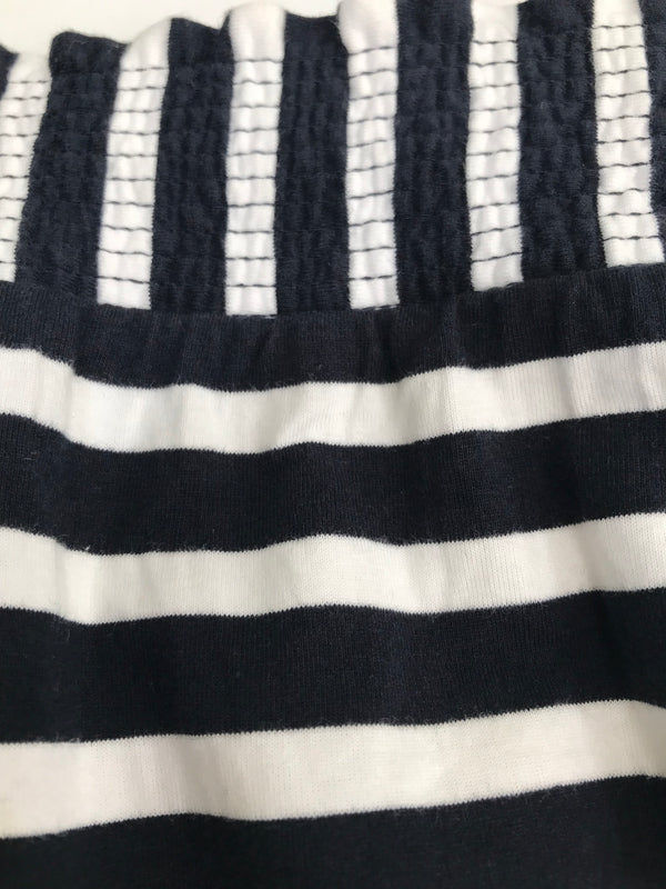 Seed Black & White Stripe Off the Shoulder Top - Size XS