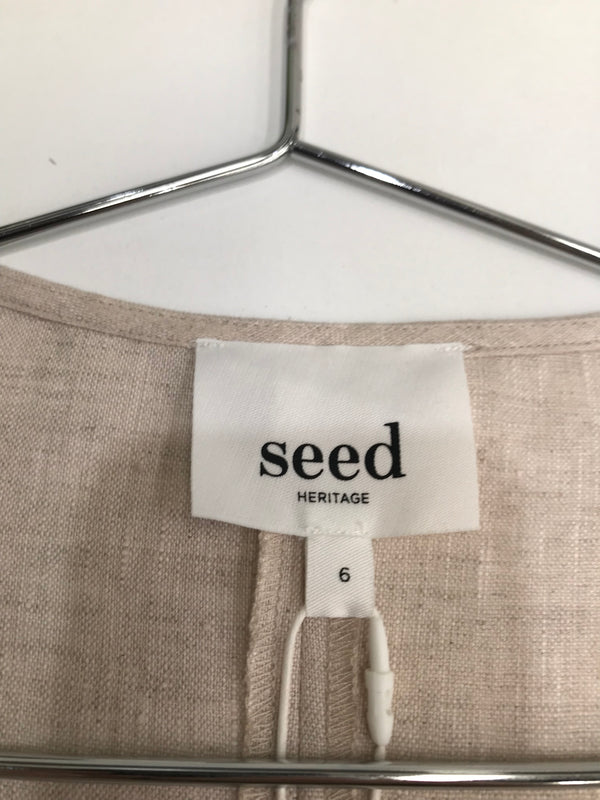 Seed heritage Brown Waist Tie Top - Size 6