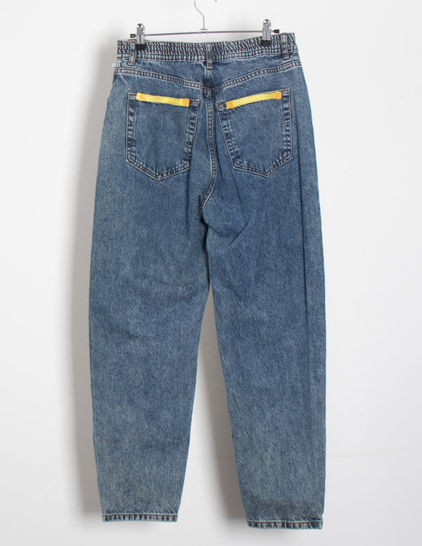 GOOD SAMMY x UPCYCLE Embroidered Denim Jeans - Size 8