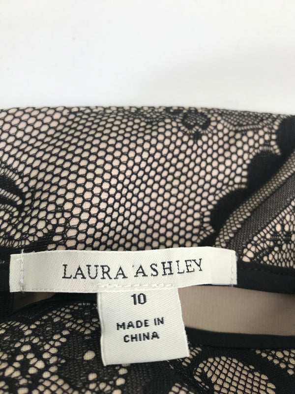 LAURA A ASHLEY Black Lace Skirt - Size 10