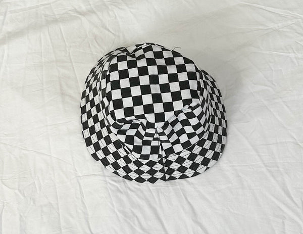 Black & White Checkered Hat