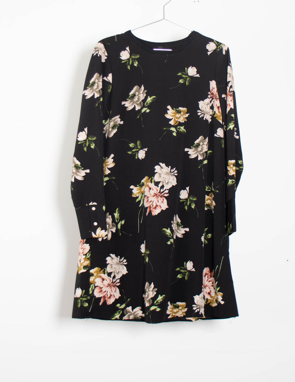 Y.A.S Black Floral Dress - Size M