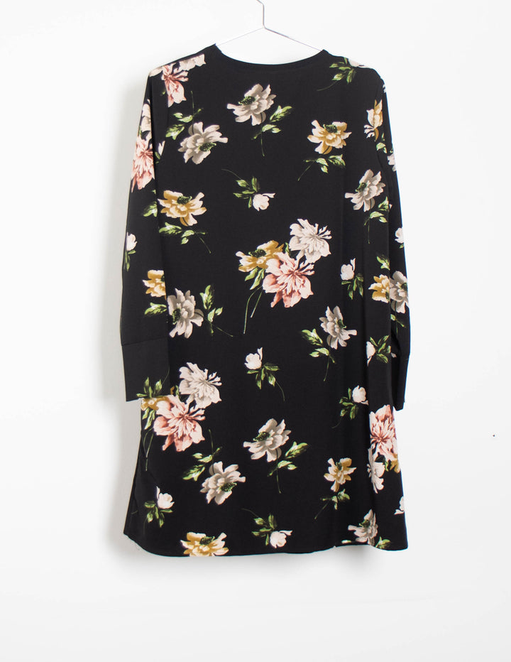 Y.A.S Black Floral Dress - Size M