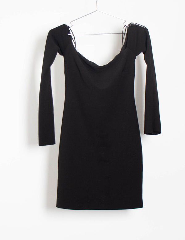 Bec & Bridge Black Off the Shoulder Dress - Size 8
