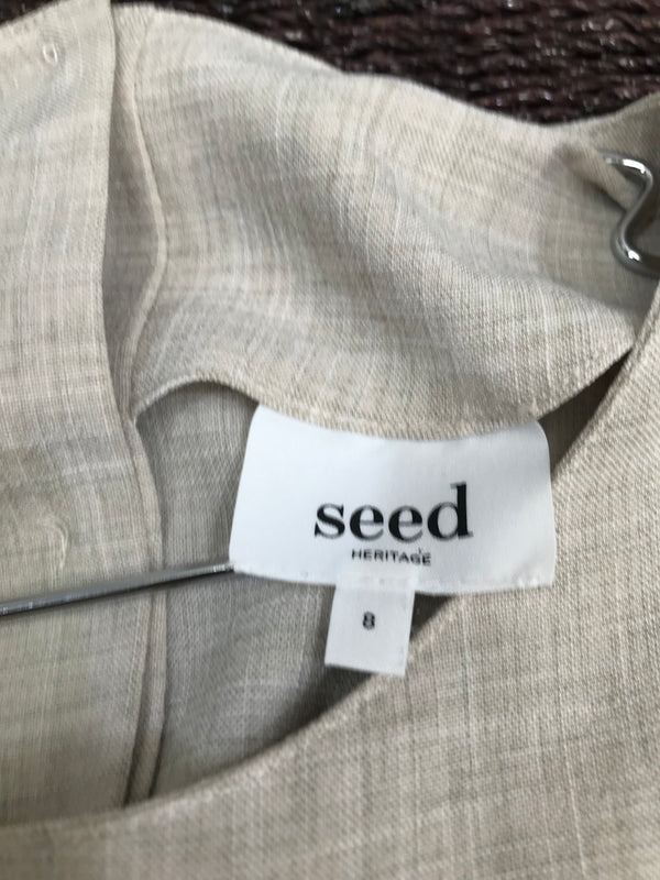 Seed Heritage Beige Crop Top - Size 8
