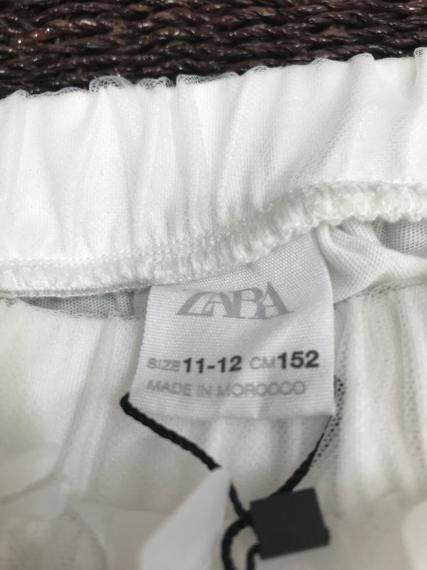 Zara Sheer Floral White Skirt - Size 11-12Y Kids