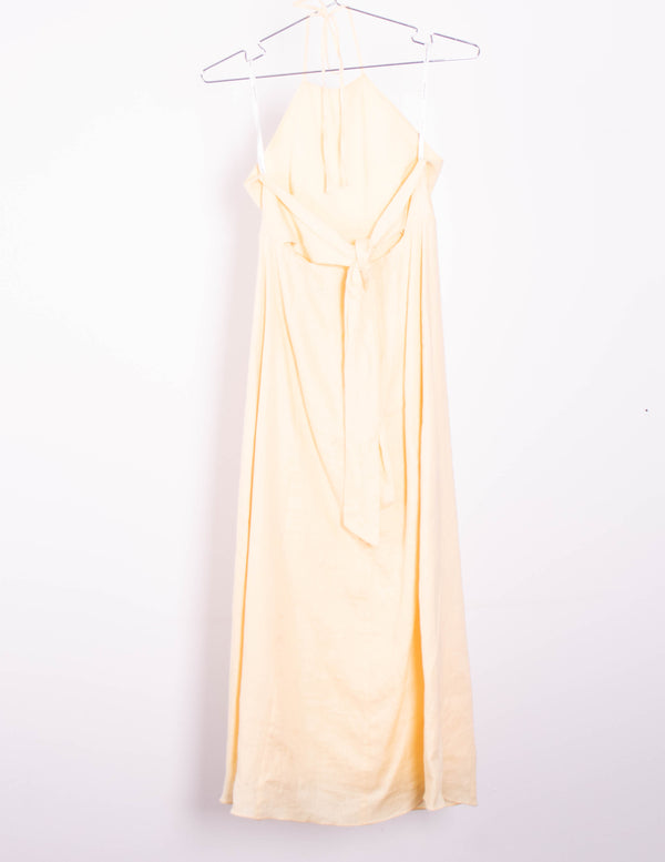 Forever New Yellow Halterneck Dress - Size 6