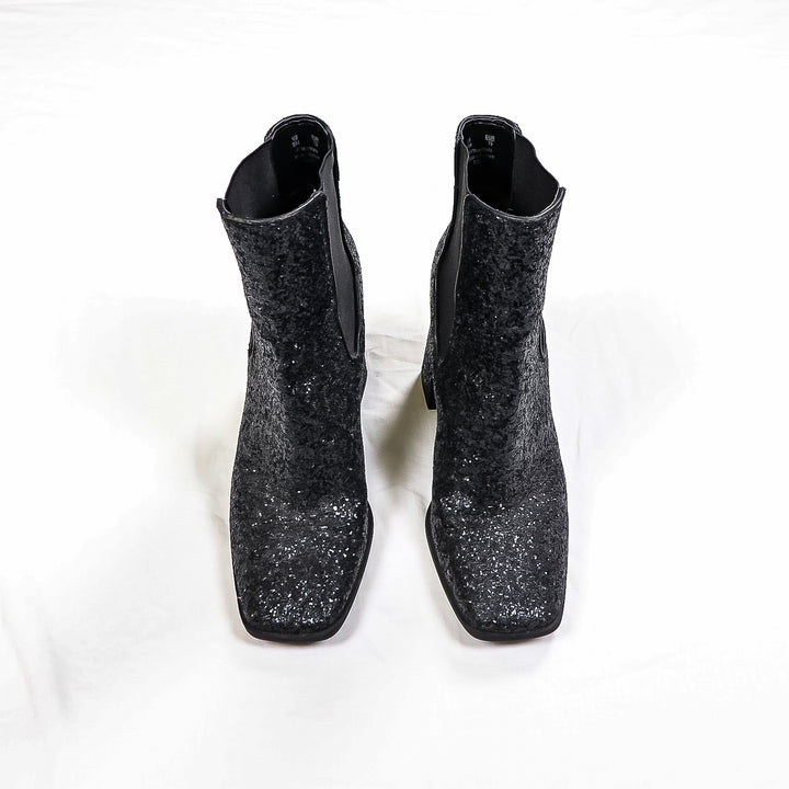 Circus By Edelsam Black Glitter Ankle Boots