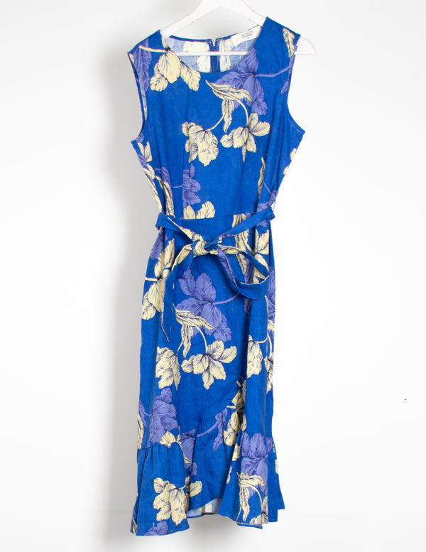 Jacqui.e Blue Floral Dress - Size 14