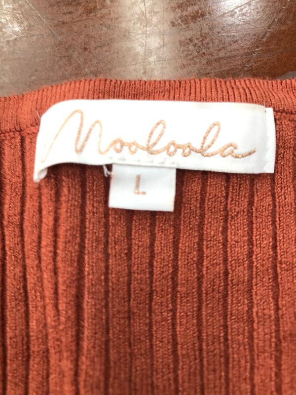 Mooloola Maroon Crop Top - Size L