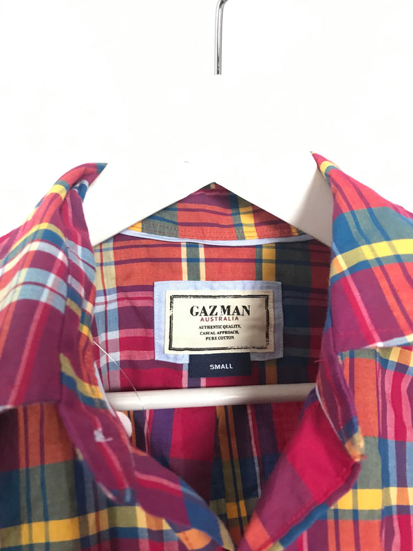Gazman Rainbow Check Shirt - Size S