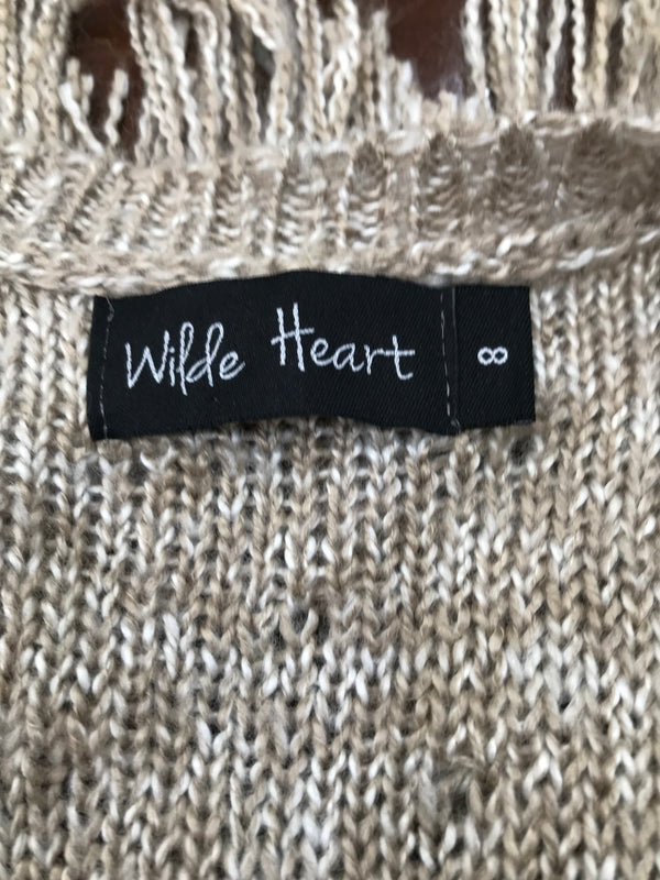 Wilde Heart Brown  Fringe Vest - Size 8