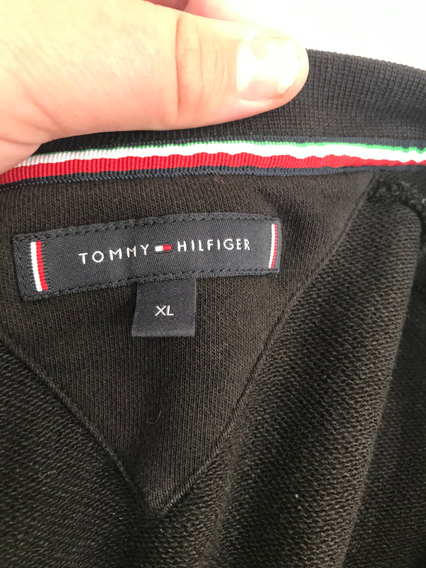 Tommy Hilfiger Black And White Printed Jumper - Size XL