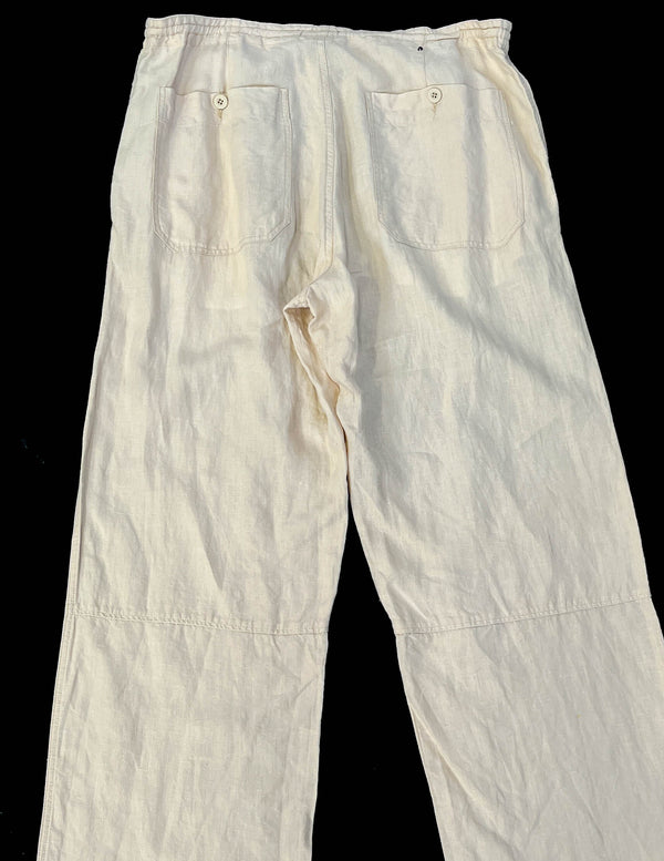 H&M Cream Linen Mens Pants - Size 36