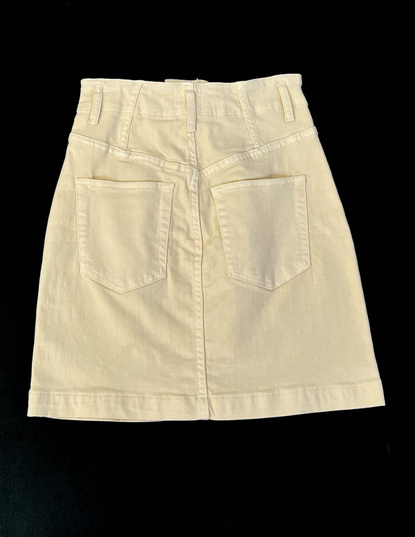 Seed Heritage Cream Denim Skirt -Size 8