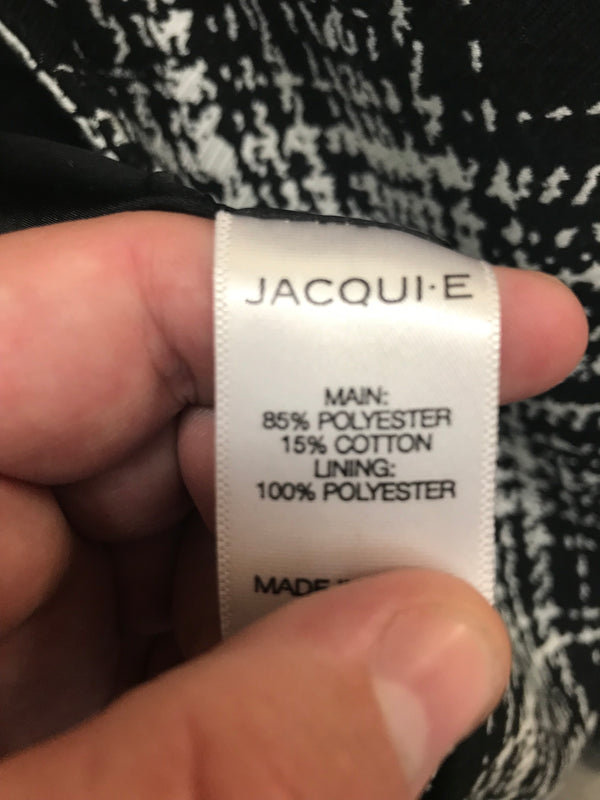 Jacquie Black/White Coat - Size L