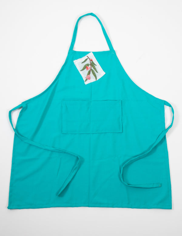 GOOD SAMMY  x UPCYCLE Embroidered Teal Apron