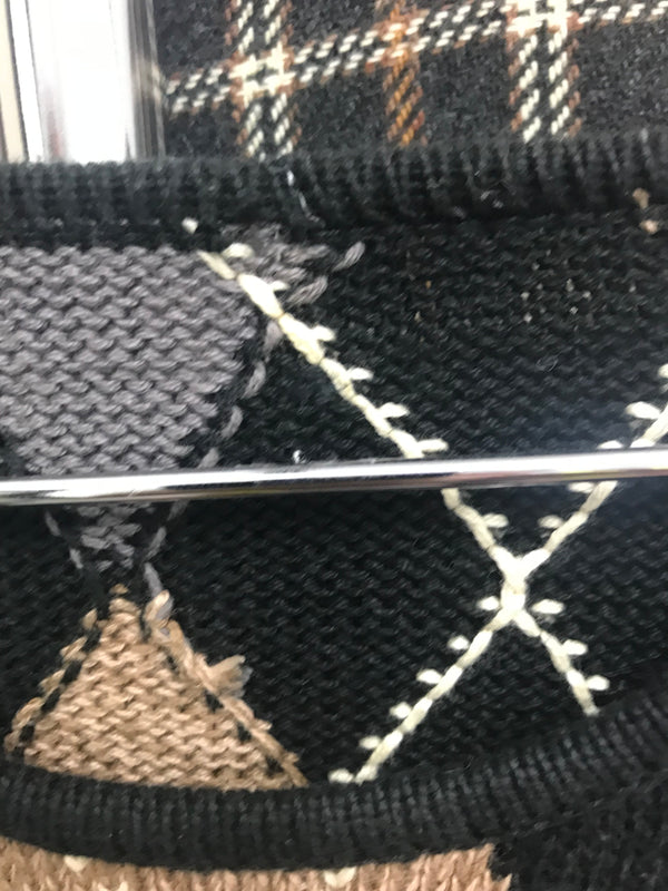 Black/Grey Knit Top - Size M