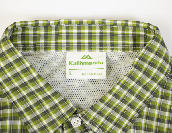 Kathmandu Green Checkered Shirt - Size L