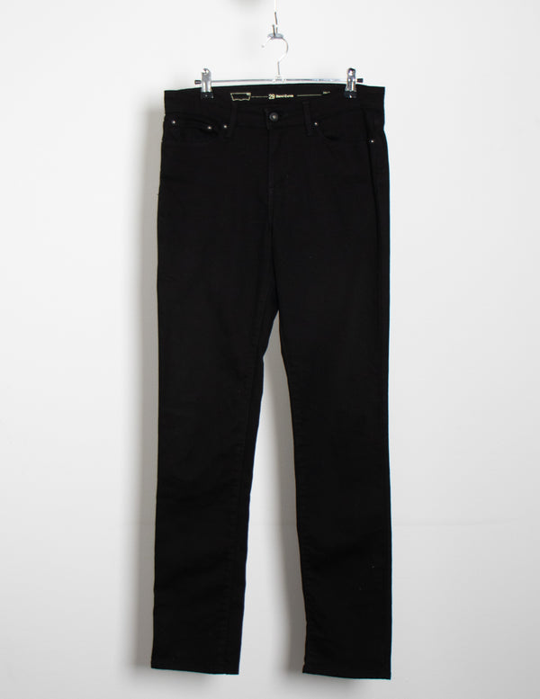Levi's Black Demi Curve Mid Rise Womens Slim Jeans - Size 29W x 34L