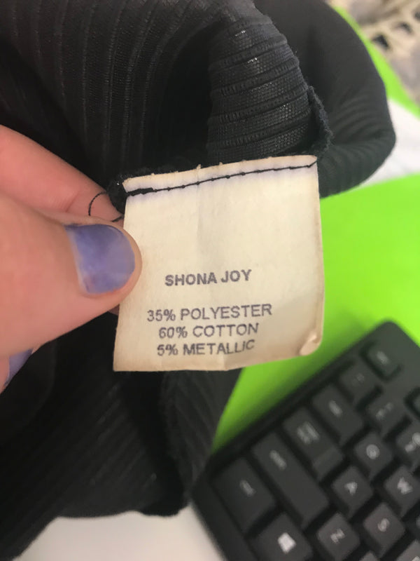 Shona Joy  Black Strapless Dress - Size 12