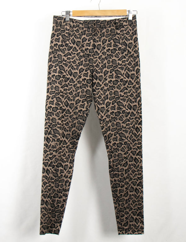 Fiveunits Metallic Black Leopard Print Pants - Size 25