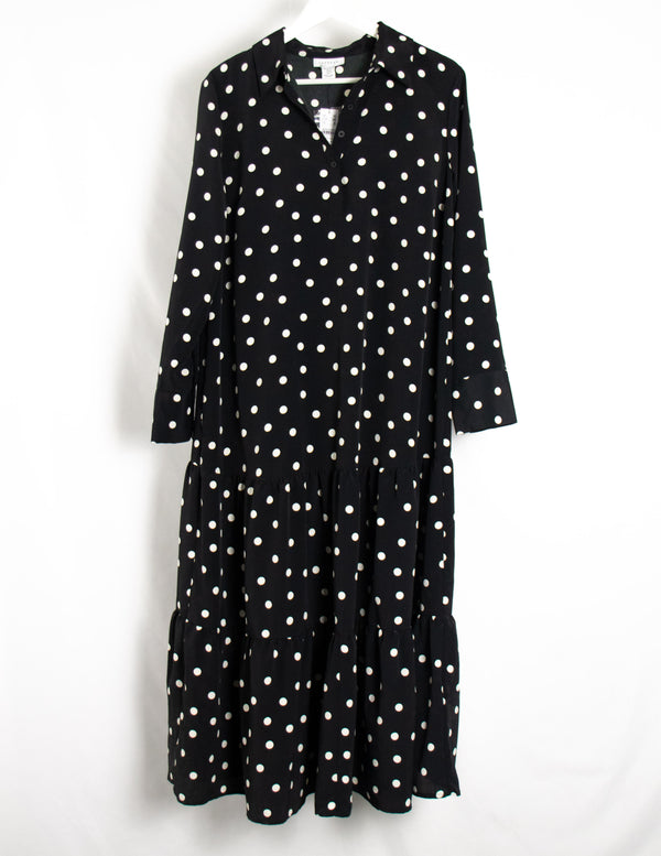 Topshop monochrome outlet polka dot dress