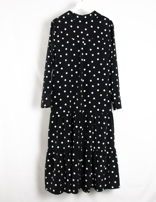 Topshop Black/White Polka Dot Dress - Size 10