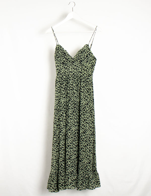 Indikah Green Dotted Dress - Size 6